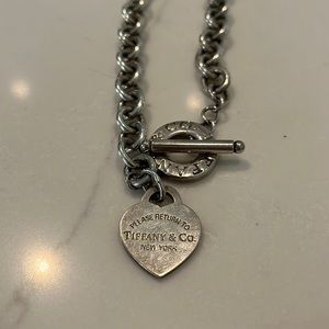 Heart Tag Chain Link Necklace